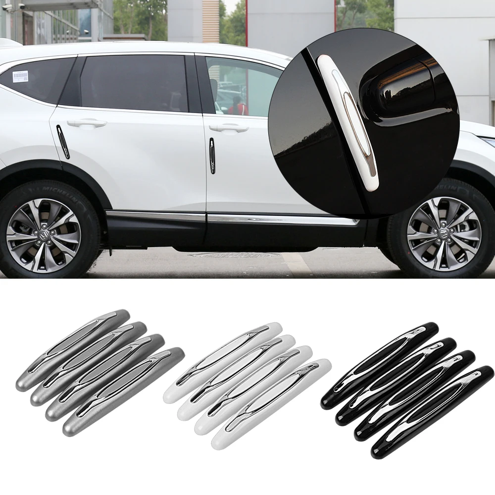 4pcs/set Upgrade Car Anti-Collision Strip Car Door Guard Protector Door Edge Trim Guard Styling Moulding Anti-Scratch Sticker AA