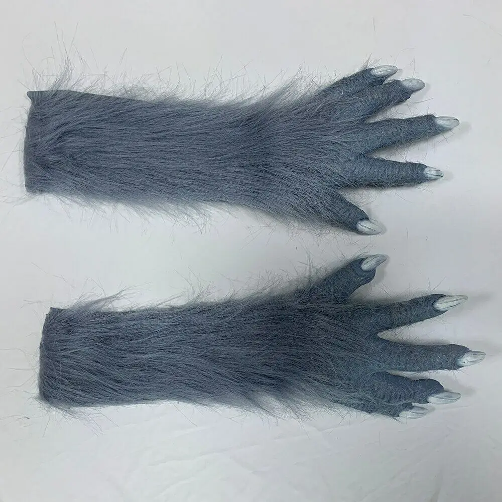 

Animal Fursuit Wolf Paw Gloves and Tail Mascot Accessories Adult Costume Props Cosplay Fancy Dress Fancy Party Decoration