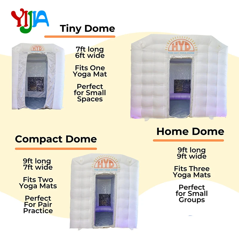 Inflatable Hot Yoga Dome Portable Lightweight & Set Up Easy Outdoor Inflatable Home Dome Tent For Yoga/Gym/Exercise