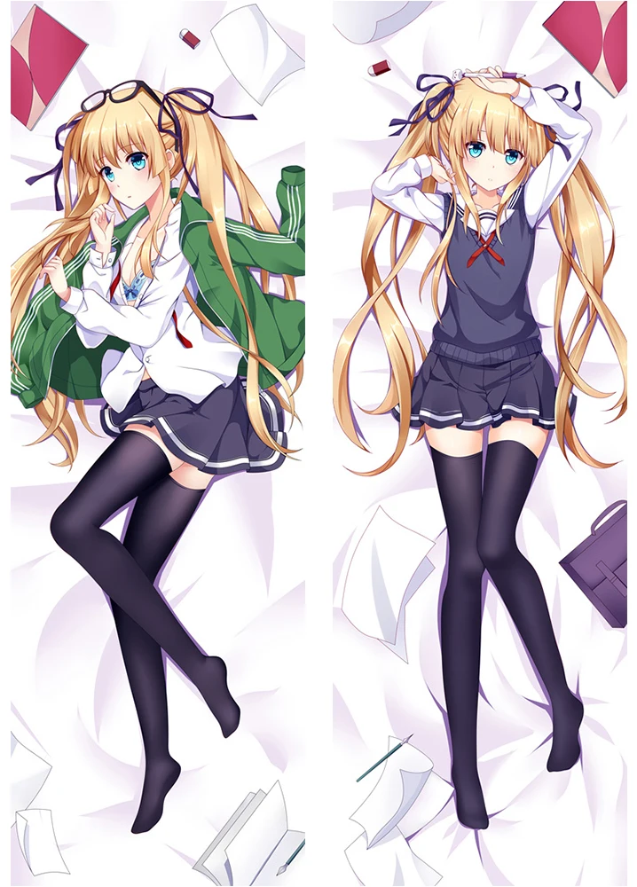 

How To Raise a Boring Girfriend Dakimakura Cover 59" Pillowcase Eriri Spencer Sawamura Hugging Body Pillow Otaku Pillows