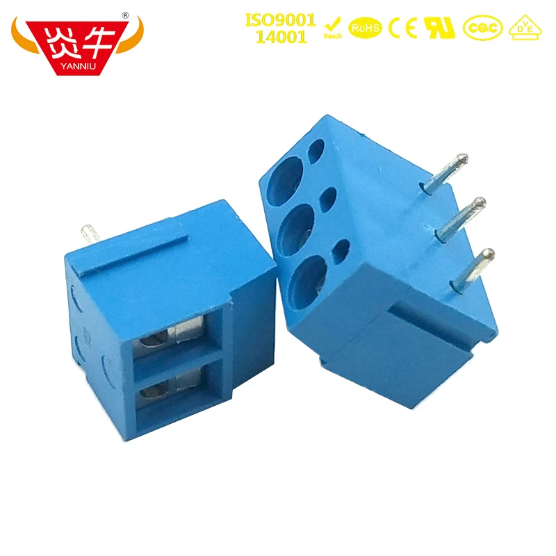 

10Pcs KF300R 5.0 2P 3P BLUE PCB SCREW TERMINAL BLOCKS DG300R 5.0mm PITCH 2PIN 3PIN CAN BE COMBINED YANNIU PHOENIX CONTACT