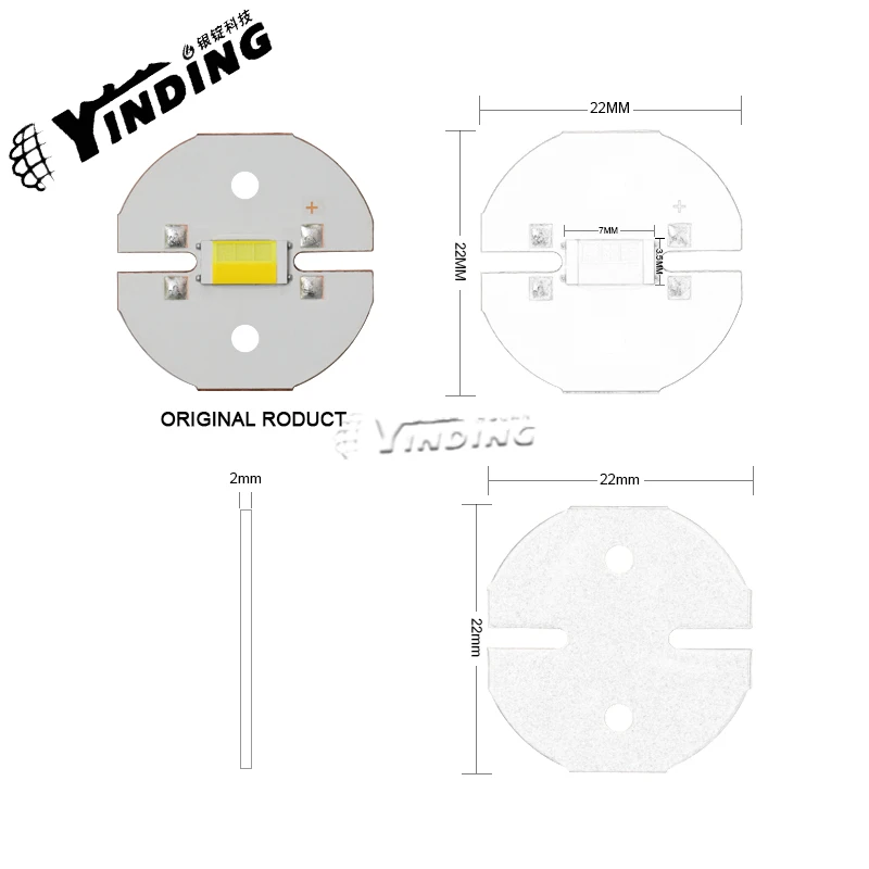 5 sztuk YINDING 3570 dwa kolor 30W wysokiej dioda LED dużej mocy dioda elektroluminescencyjna 3100-6900K ciepły biały + zimny biały reflektor