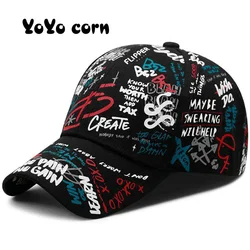 Summer Letter Print Snapback hat Gorras Para Hombre Casquette Femme Hip Hop Women's Hats Black Graffiti Baseball Cap Women Men