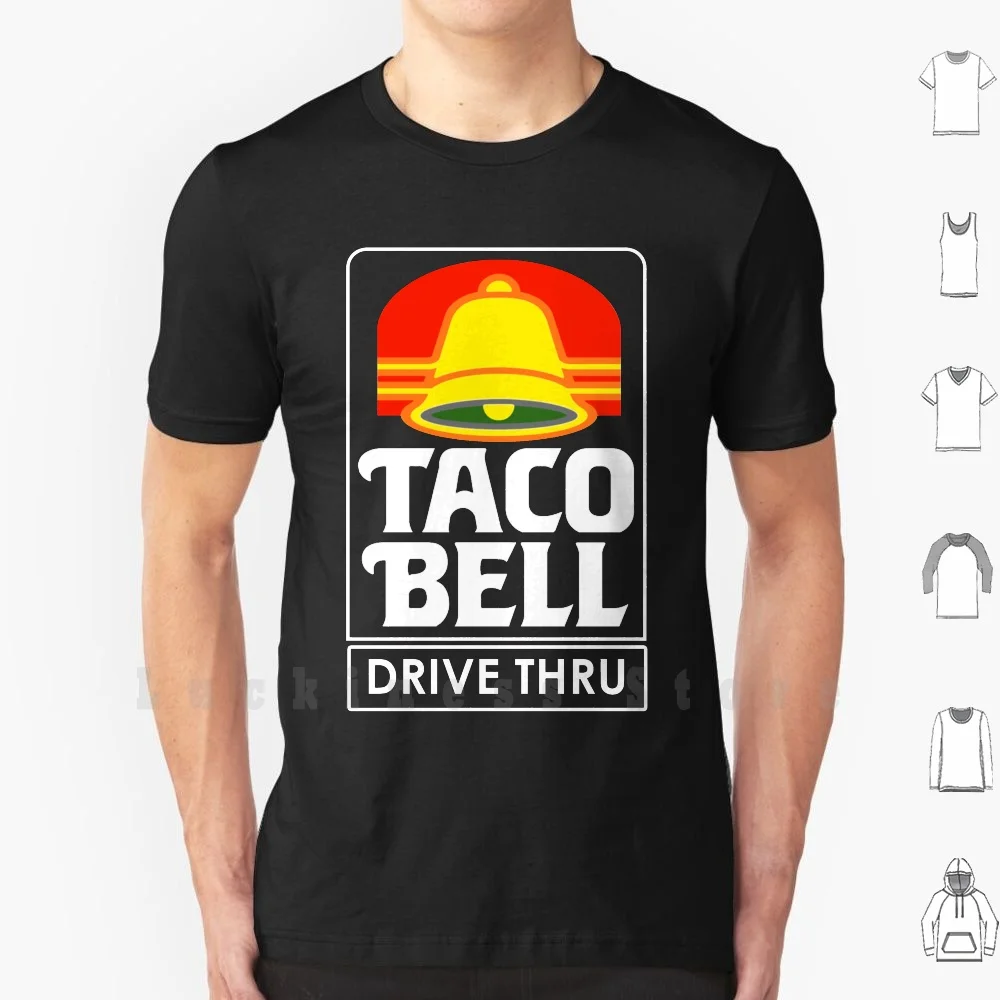 Taco Bell Drive Thru ( Retro ) T Shirt Cotton Men DIY Print Taco Bell Food King Burritos Nachos Fast Restaurant Mexican