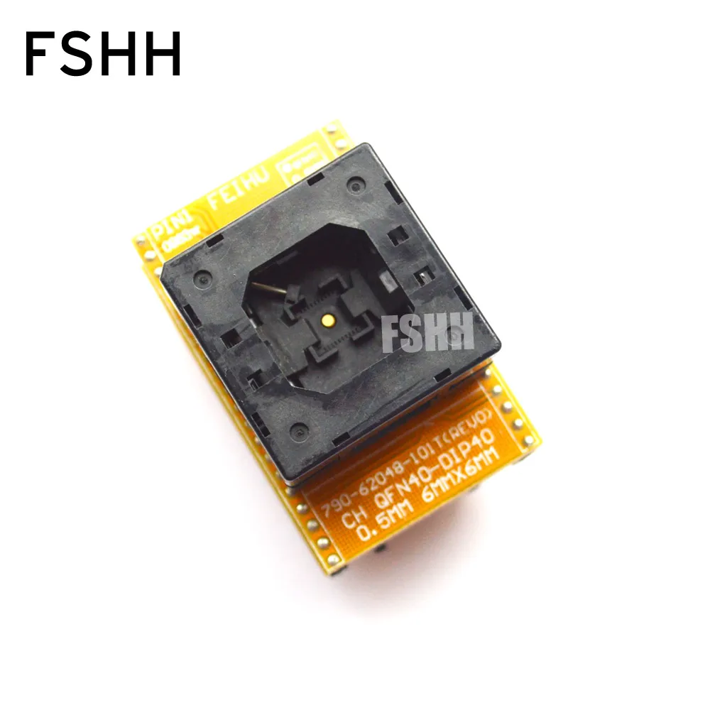 Open-Top QFN40 naar DIP40 Programmeeradapter WSON40 DFN40 MLF40 QFN40 testaansluiting 0,5 mm 6x6 mm