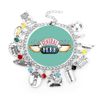TV Show Fashion Friends Bracelets Central Perk Bangles Coffee Time Smelly Cat Charms Wristlet For Women Girl Jewelry Gift-25