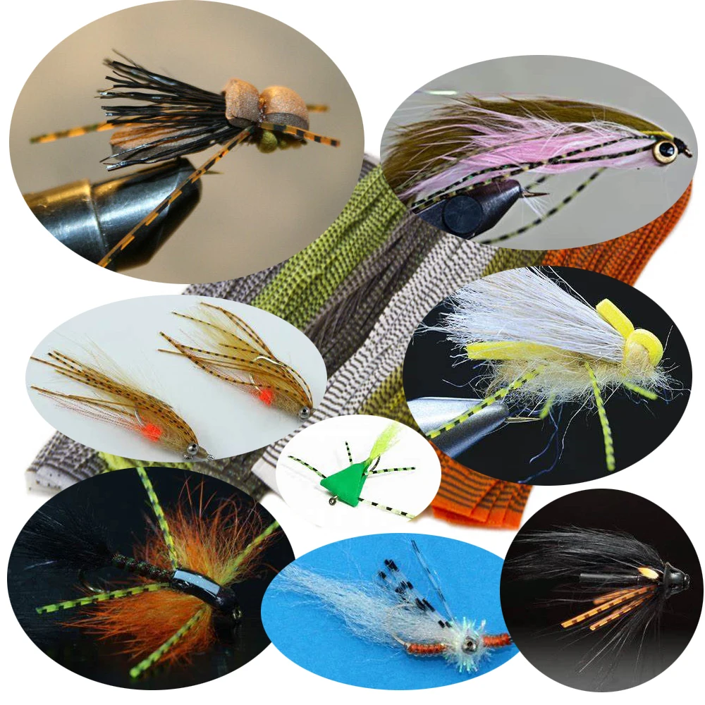 2/10 Stück Leuchtende & UV-beständige Silikon-Rocklagen aus Gummi für die Herstellung von Angelködern für Spinnerbaits, Jigs, Buzzbaits, Streamer und Nymphen – Detail 9