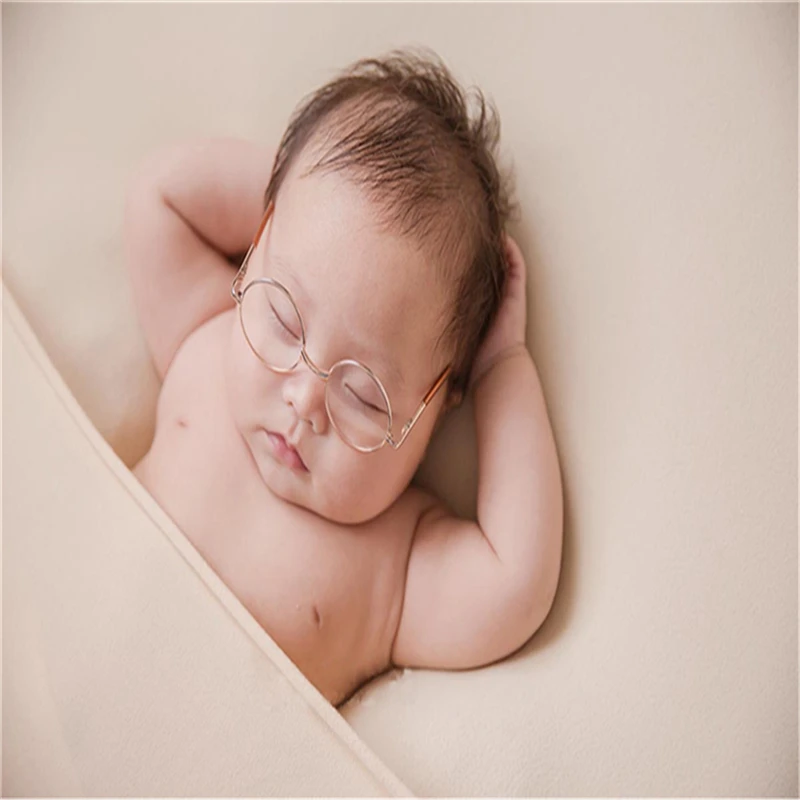 Newborn Infants Photography Props Flat Glasses Baby Studio Shooting Photo Prop Photo Accessories Glasses Photo Props Studio