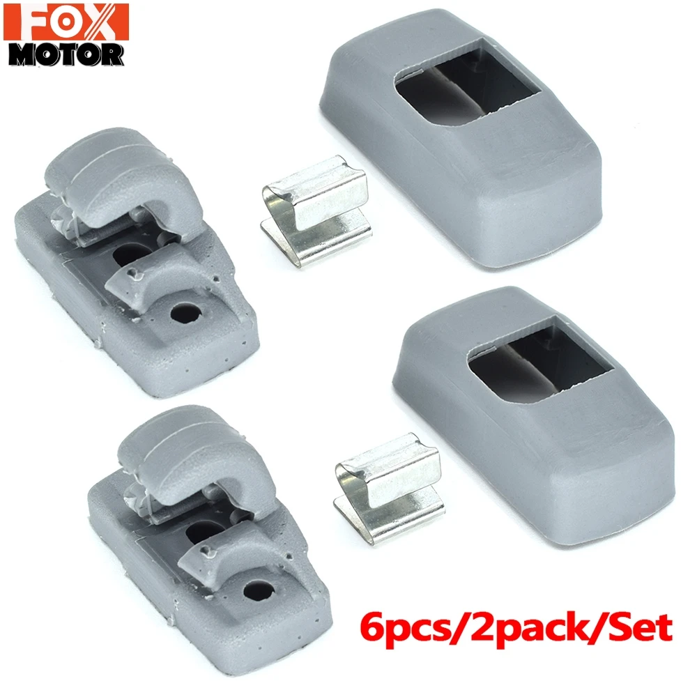 2pc Grey Front Sun Visor Hook Clips Bracket For SKODA Fabia 6Y Octavia A4 A5 1U 1Z Superb B5 3U 3B0857561B 3B0857563