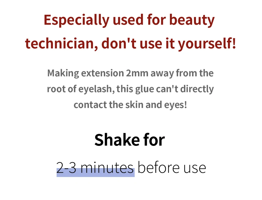 NATUHANA 3 teil/los Wimpern Kleber Wasserdicht Wimpern Extensions Kleber Schnell Trocknend Langlebig Augen Kleber Make-Up-Tools – Detail 9