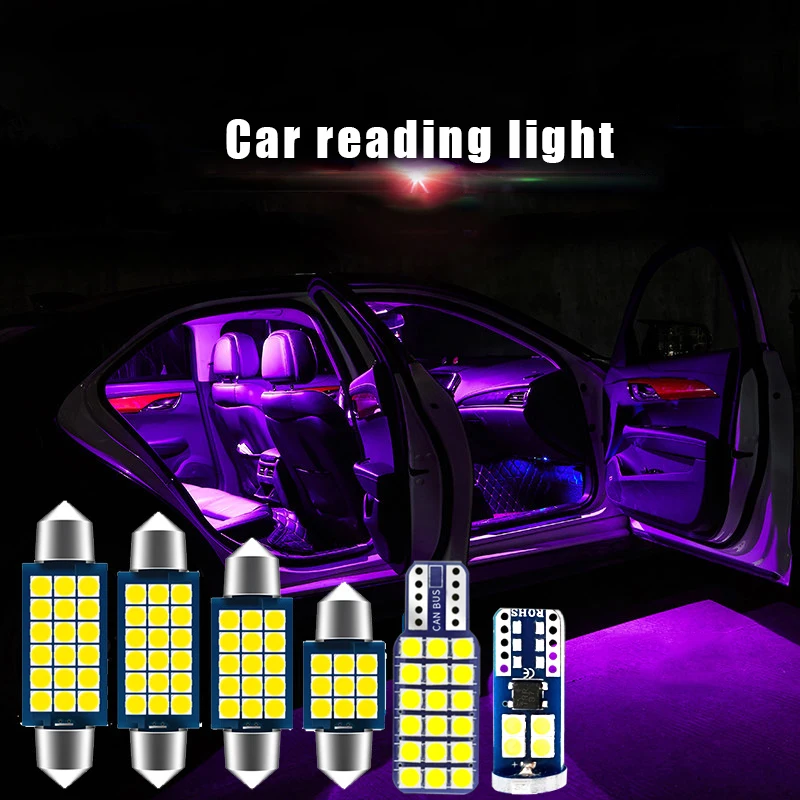 For Toyota Corolla E170 E160 E210 2014 2017 2020 2021 7pcs 12v Car LED Bulbs Reading Lamps License plate Trunk Light Accessories