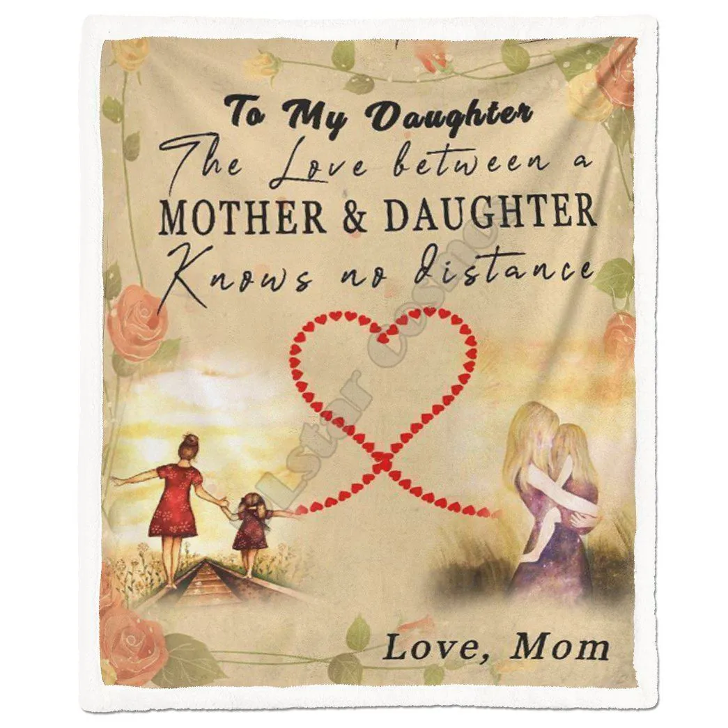 The Love Between A Mother And Daughter Knows No Feece blanket 3D Printed Blanket Adults/kids Sherpa Blanket On Bed Home Textiles