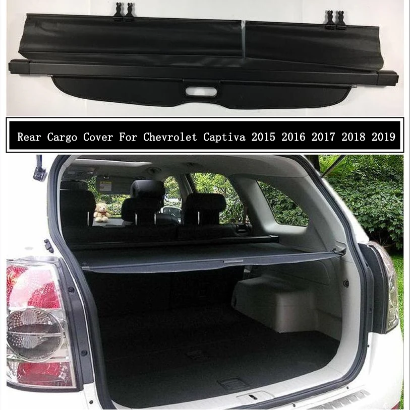 Rear Cargo Cover For Chevrolet Captiva 2015 2016 2017 2018 2019 Partition Curtain Screen Shade Trunk Security Shield Accessories