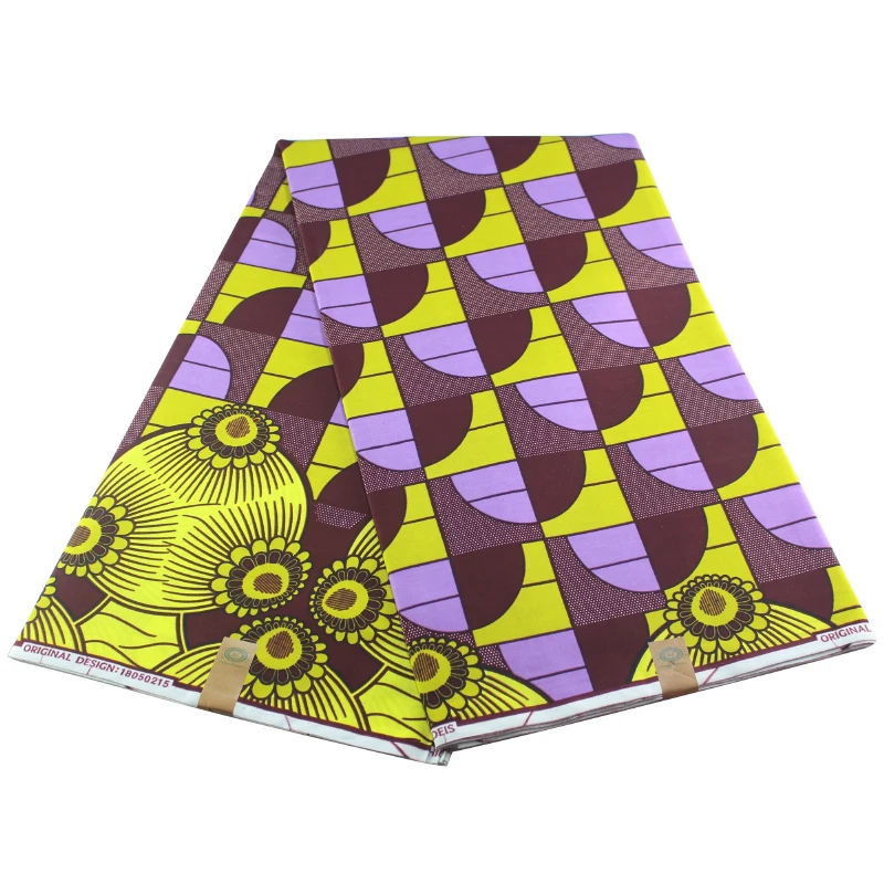 Wax Ankara en coton à imprimés, véritable tissu Africain 2020 wax de haute qualité pour robe 6yards