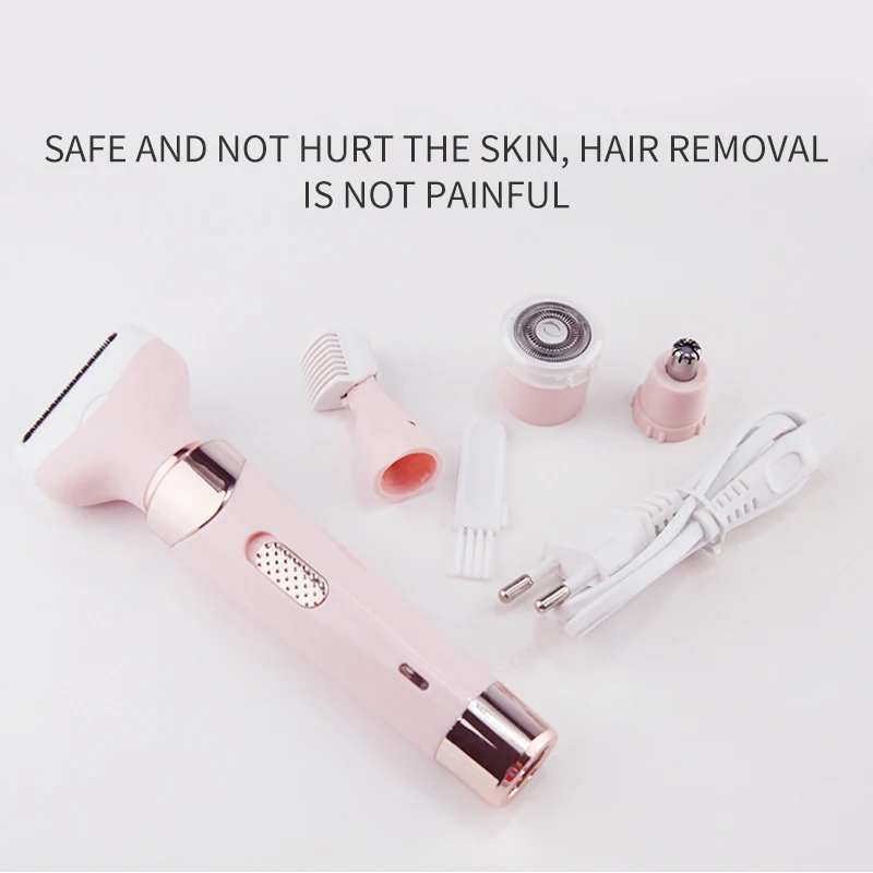 Pemangkas Rambut Semua Dalam Satu Elektrik Dapat Diisi Ulang untuk Alat Perawatan Wanita Pencukur Janggut Pemangkas Alis Wajah Pencukur Telinga Hidung