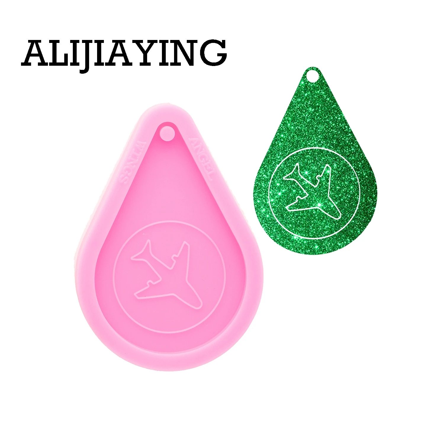 DY0809 Glossy Aircraft Tag Silicon Resin Mold keyring , Resin Mold To Make Keychain Crafts with Epoxy,Baking silicone molds