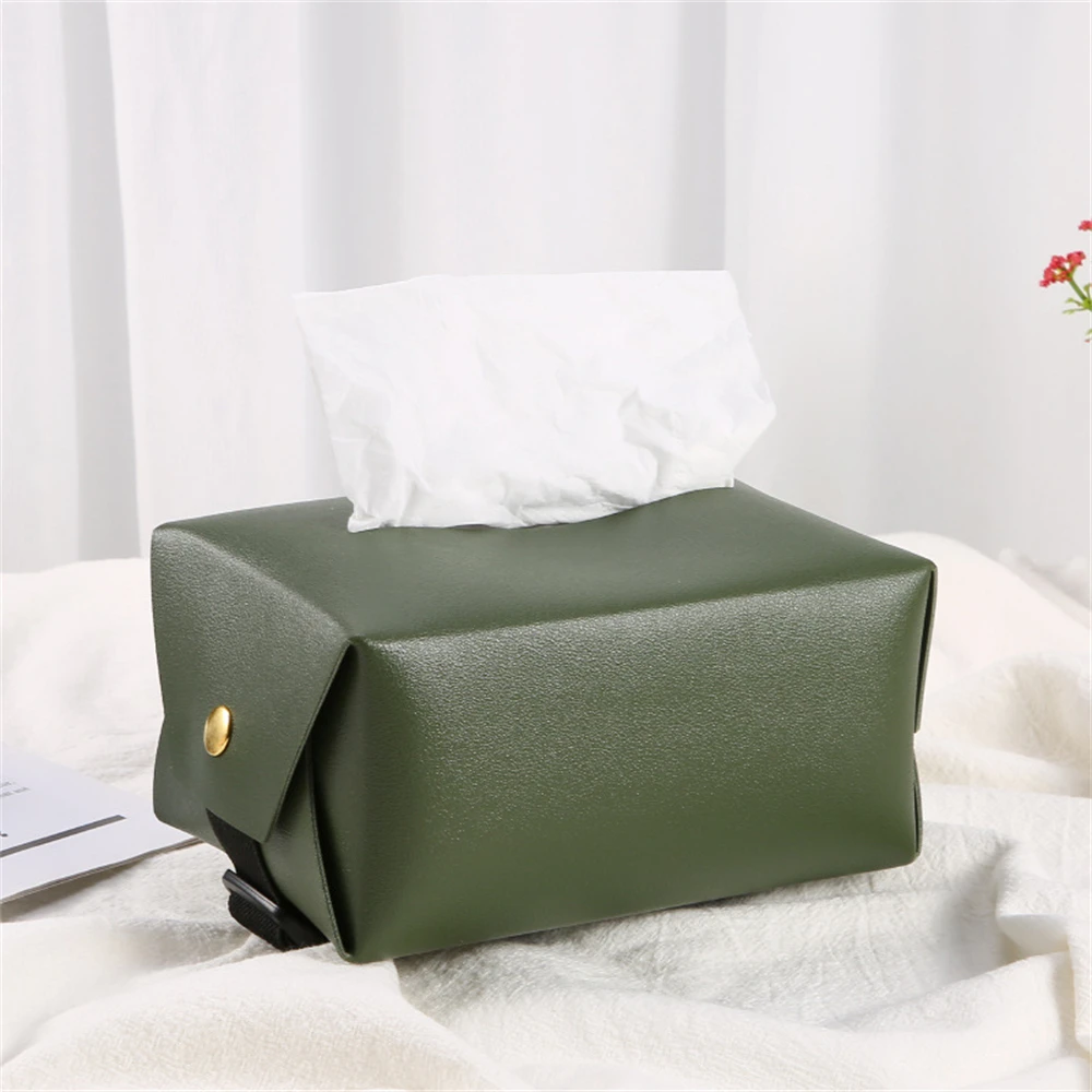 

Car Tissue Box Leather Creative Seat Back Hanging Seat Type Sun Visor Type Multi-Function Bag