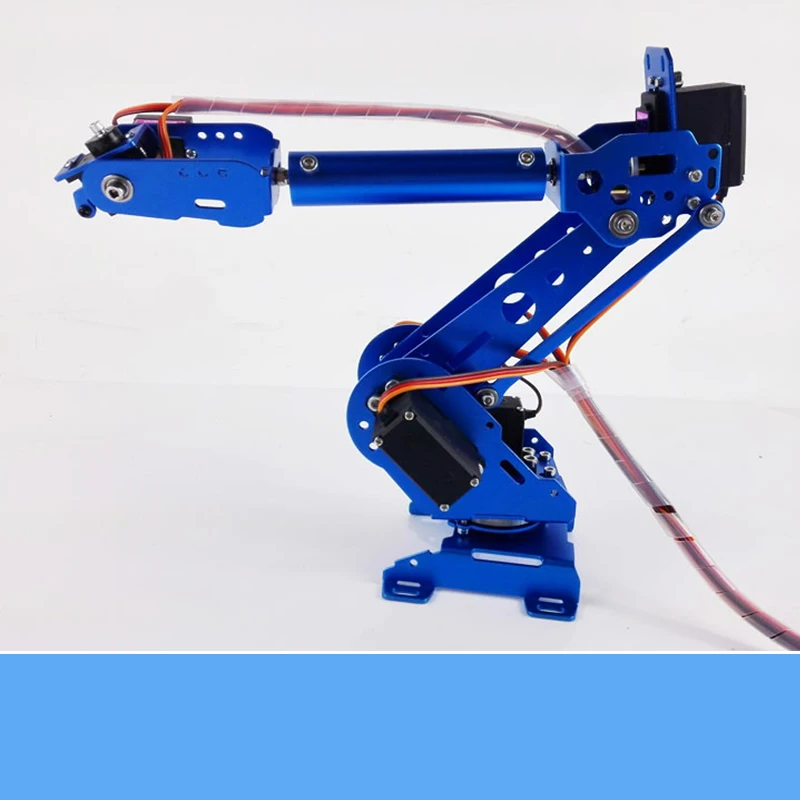 CNC Vollmetall 6DOF Roboterarm Kit S6 6-Achsen Kleiner mechanischer Arm Manipulator mit 6 Stück Digital Servo Bildung DIY Spielzeug