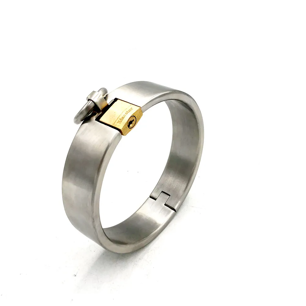 Exquisite 3.2CM High Top Stainless Steel Bondage Neck Ring Posture Collar Necklet With Lock Restraint Adult Bdsm Sex Toy - Image 3
