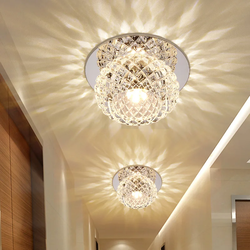 

Modern LED Crystal Ceiling Light 5W Home Decor Living Room Ceiling Lamps Corridor Light Aisle Lighting Night Lamp WF