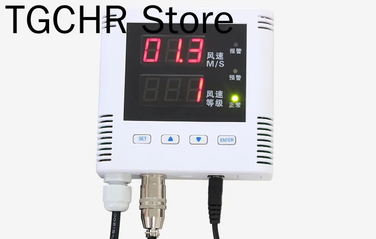 RS485 رافعة برجية الرياح سرعة إنذار تحكم الرياح متر الاستشعار LED عرض الهندسة