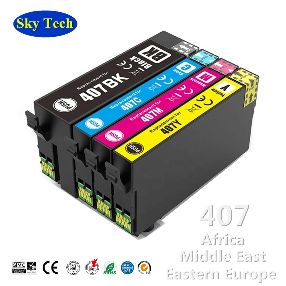 

Sky for epson 407 407XL T407 T407XL , Color Compatible Ink Cartridge for Epson WorkForce WF-4745 Printer