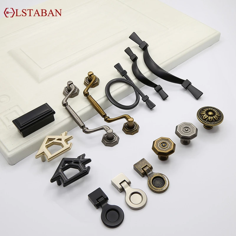 Chinese Style Modern Minimalist Cabinets Pull Closet Drawer Door High Grade Zinc Alloy Knob Furniture Handle