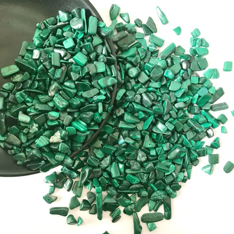 Natural malachite tumbled stone Polished Gemstone gravel for home decoration gift