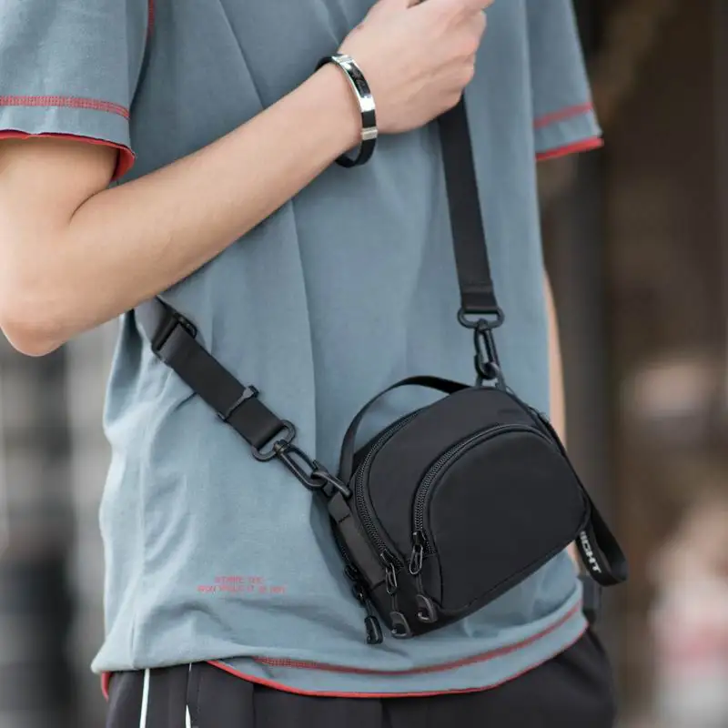 Hk 2024 Men\'s Purse Shoulder Bag Small Messenger Bags Men Travel Crossbody Bag Handbags New Fashion Male Phone Money Belt Wallet