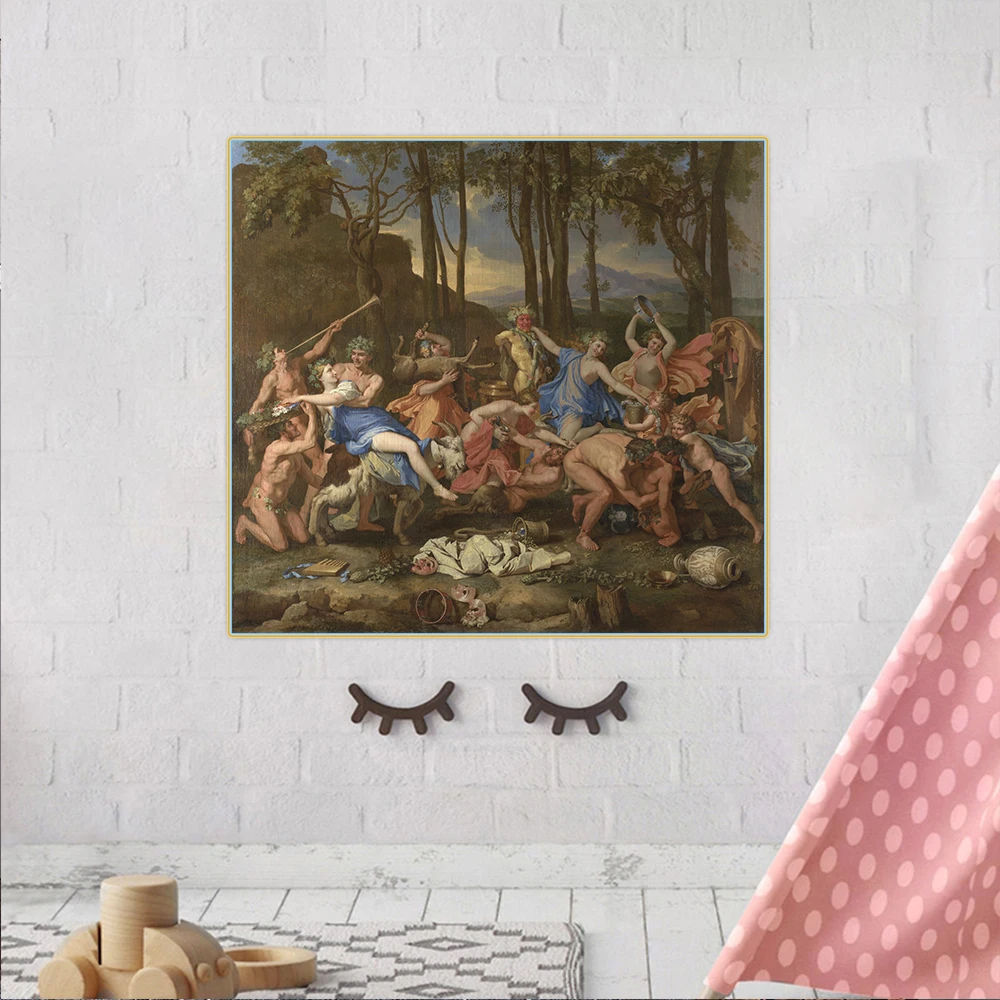 Citon Nicolas Poussin《The Triumph of Pan》Canvas Oil Print Painting Artwork Poster Picture Modern Wall Decor Home Decoration