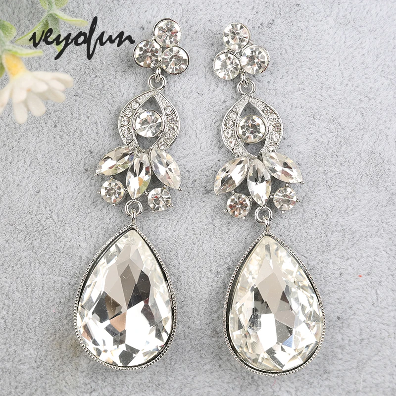 Veyofun Classic Cystal Drop Earrings Wedding Dangle Earrings Fashion Jewelry for Women Gift Wholesale