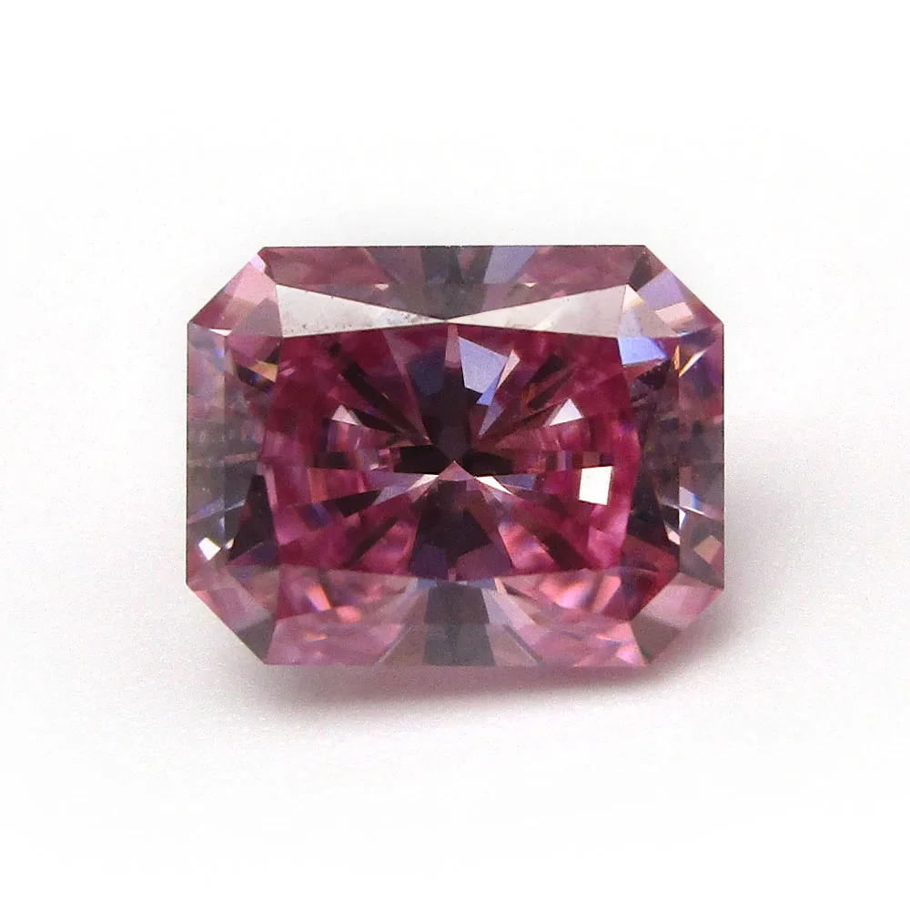 Gemstone Radiant Cut Free Fire Diamond Synthetic Pink Diamond Moissanites Loose Moisanite Diamonds