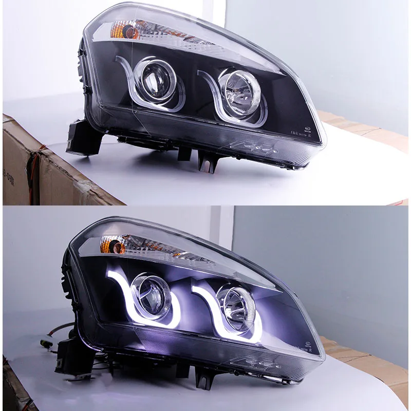 For Nissan Qashqai headlight  2008-2015 led car lights Angel eyes xenon HID KIT Fog lights LED Daytime Running Lights head lamp