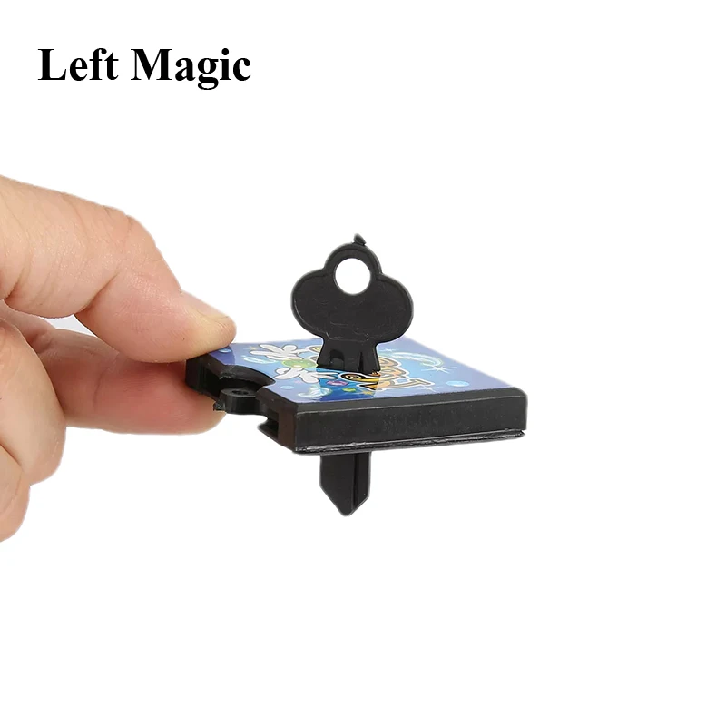 Key Thru Coin Box Magic Tricks Key Thru Close Up Street Magic Props  For Children Gift Illusion Gimmicks  Mentalism