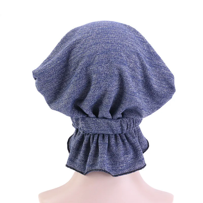 New Muslim Women Cotton Breathable Bandana Headscarf Pre Tied Turban Hats Headwear Headwrap Cap for Cancer Patients