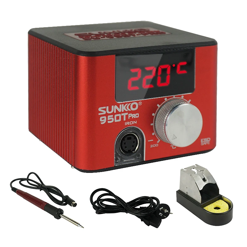 SUNKKO 950T Pro Stazione di saldatura portatile T12 75W Antistatico Temperatura costante Strumento di saldatura regolabile Stazioni di ferro per