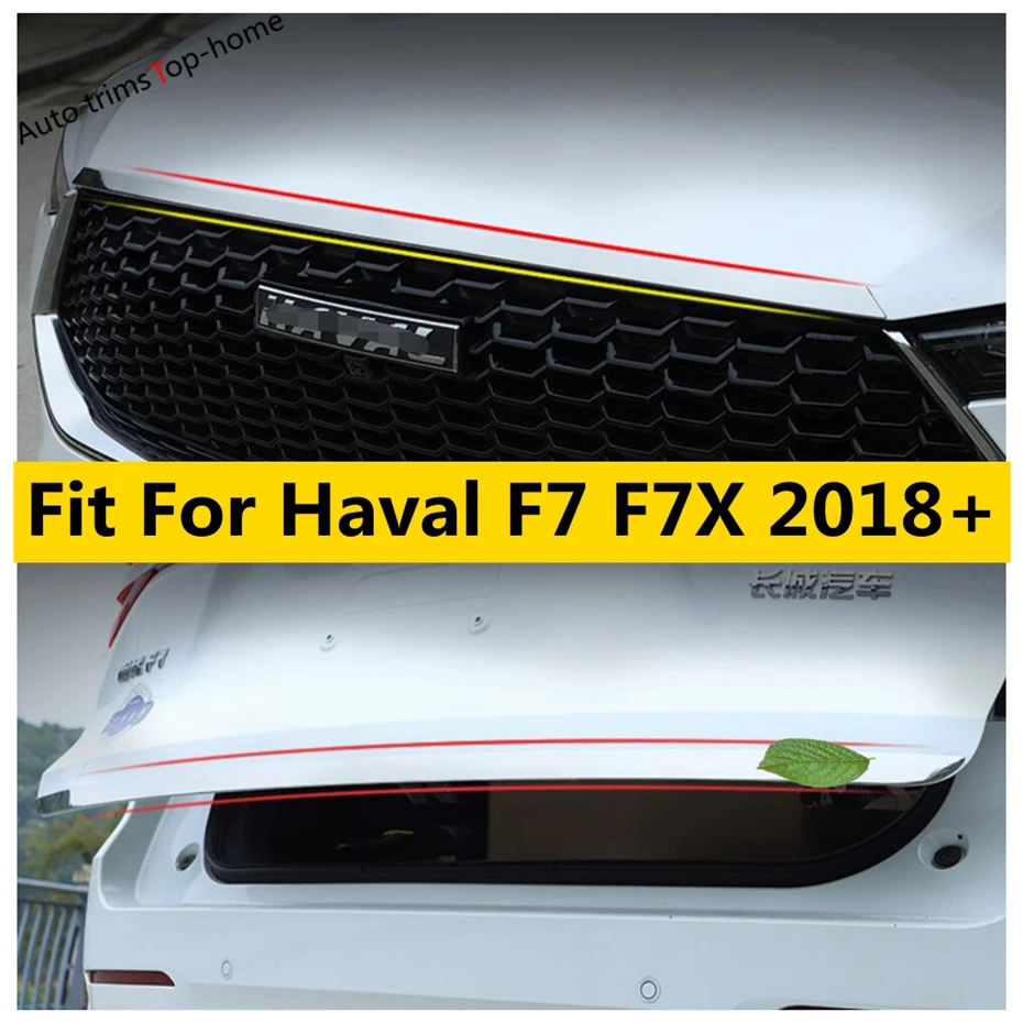 

Front Hood Engine Middle Mesh Grille Bumper Rear Trunk Bottom Lid Decor Strip Cover Trim For Haval F7 F7X 2018 -2021 Accessories