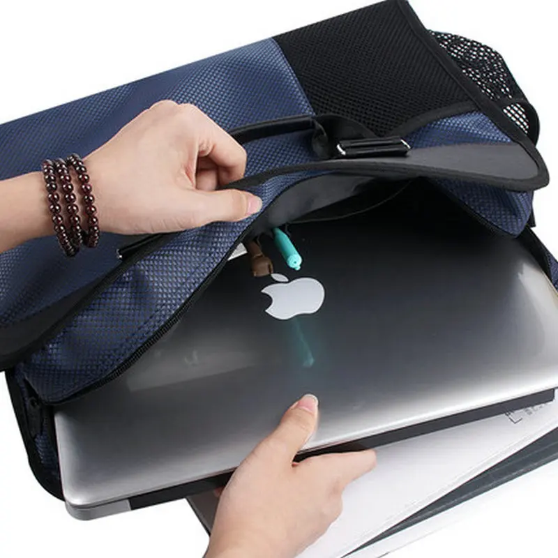 Business Portable Document Bag Men Shoulder Bag A4 Document Organizer Mini Laptop Case Multifunction Business Bag