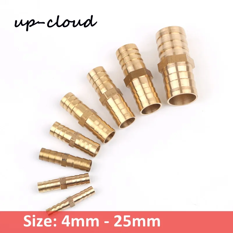 

2pcs Brass 6~25mm Equal STraight Connector Aquarium Air Pump Extend Adapter Fittings Gas Tube Air Line Repair Joints