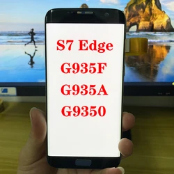 Super AMOLED G9735F LCD For Samsung  S7 Edge LCD Display Touch Screen Digitizer  S7 Edge G9350 G935A With Dead Pixels