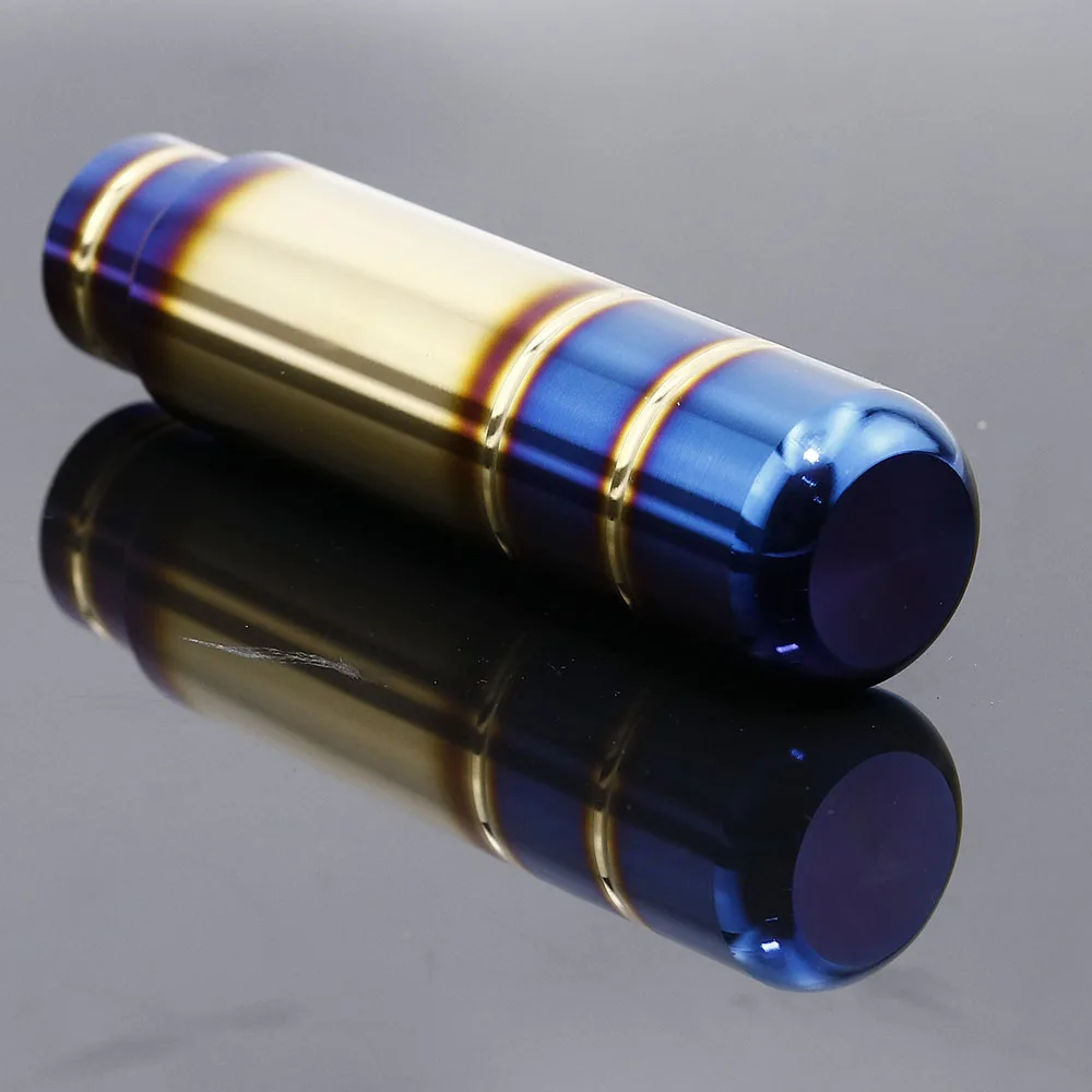 JDM NOSracing Burnt Blue Style Gold Aluminium Schaltknauf 13cm Schalthebel für Universelle Fahrzeuge – Detail 2