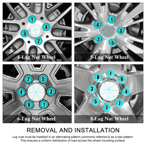 Imagen 2 del producto X Autohaux tuercas cromadas para rueda de coche, cono de bellota para bulto, cubierta de cabeza de perno de carreras de acero, M14 X 1,5, M12 X 1,5, 4/6/16cs