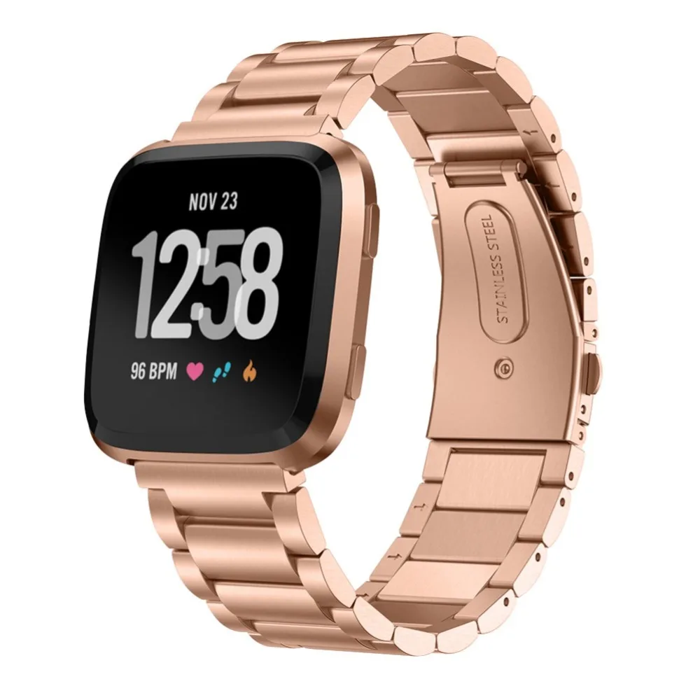 Stainless Steel Wrist Strap For Fitbit Versa 2 Watch bracelet For Fitbit Versa lite metal Strap Accessories