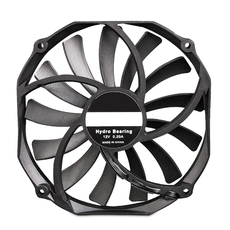 Ventilador refrigerador cpu alto fluxo de ar, 13 lâminas, silencioso ventilador pwm cooler 140mm, perfil baixo, ultra fino