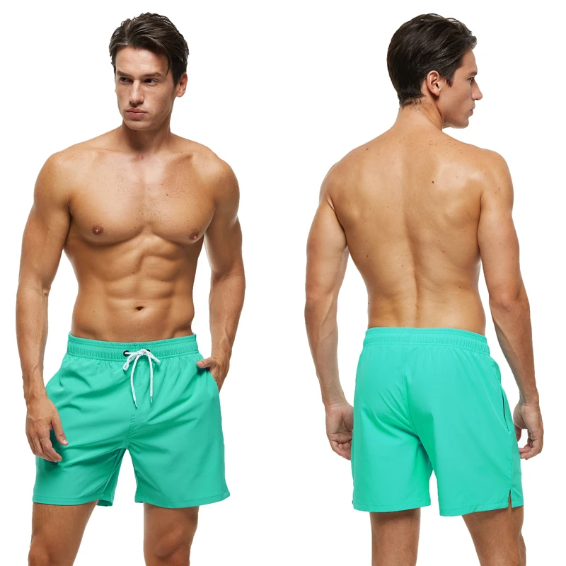 DATIFER Summer 2024 Swimming Shorts Men Polyester With Spandex Solid Quickly Dry Breathable Mesh Lining with Pockect  Sportswear