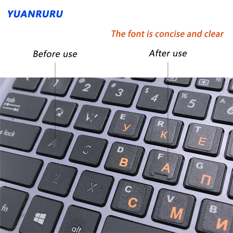 Französisch Spanisch Englisch Buchstaben Tastatur Aufkleber für Notebook Computer Desktop Tastatur Abdeckungen Tastatur Brief Aufkleber