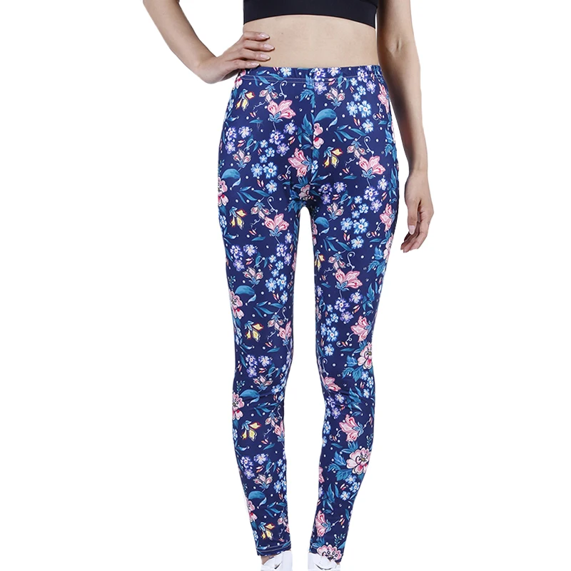 Viianles Sport Leggings 2022 Nieuwe Bloemen Elastische Modieuze Slim Dieptepunt Elastische Hip Lifting Yoga Broek Polyester Gedrukt