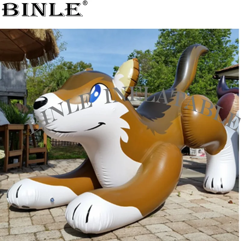 Juguete de la historieta del pvc sellado del aire del modelo del lobo inflable lindo personalizado para la publicidad al aire libre