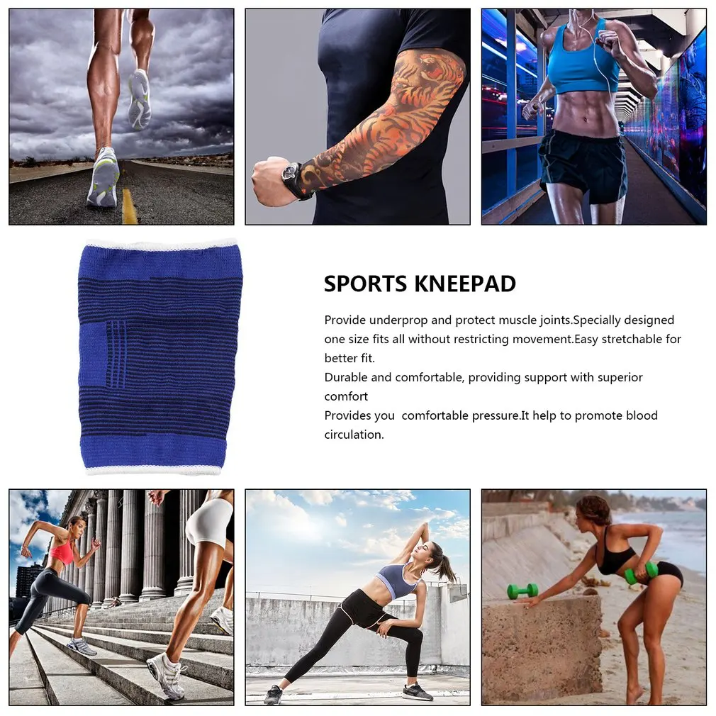 Adjustable Soft Elastic Breathable Support Brace Knee Protector Pad Sports Bandage Safety Guard Strap For Basketball