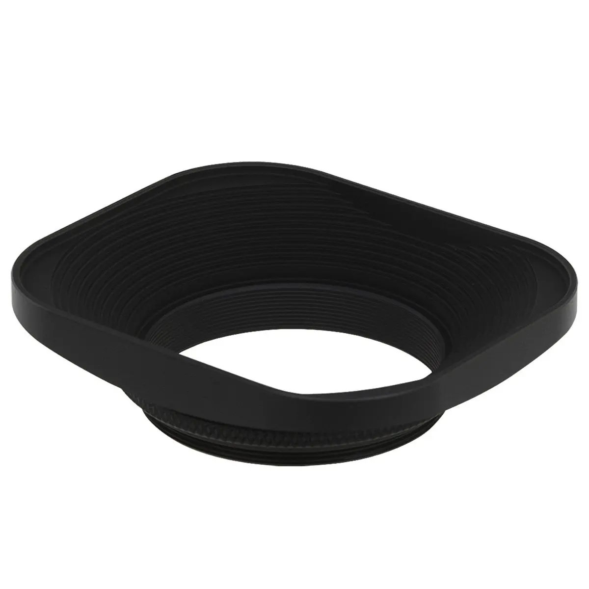 Universal 43mm CNC Aluminum Square Metal Screw-in Mount Lens Hood with Cap for Canon Nikon Sony Fuji Leica Voigtlander 43mm Lens